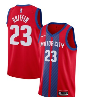 Men's Detroit Pistons #23 Blake Griffin Red 2019 City Edition Stitched NBA Jersey